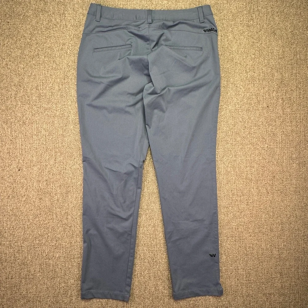 WMLD1 Men's Performance Pants Blue Grey Stretch Technical Golf Trousers 34x34